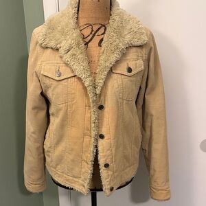 Vintage Guide Series Tan Sherpa Lined Corduroy Jacket